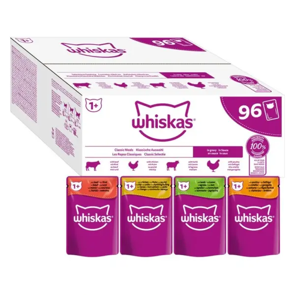 Økonomipakke: 96 x 85 g Whiskas 1+ Adult portionsposer